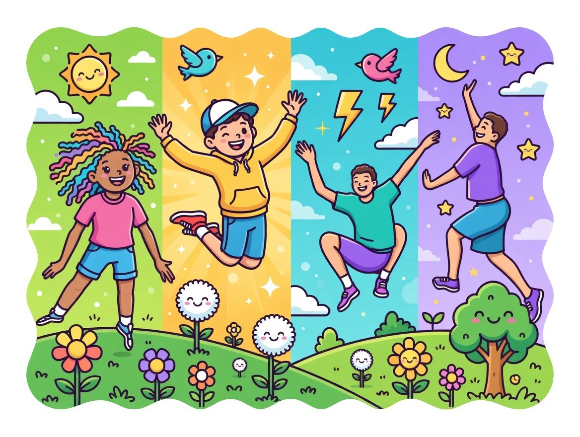 Happy children playing